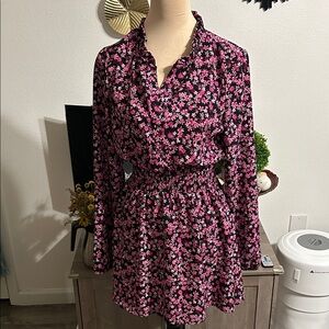 New Floral Pink Dress